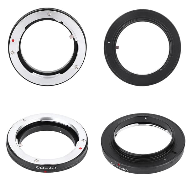 OM-4/3 metallobjektivadapterring for Olympus OM-objektiv til 4/3-fatning kamera E510 E500 E400