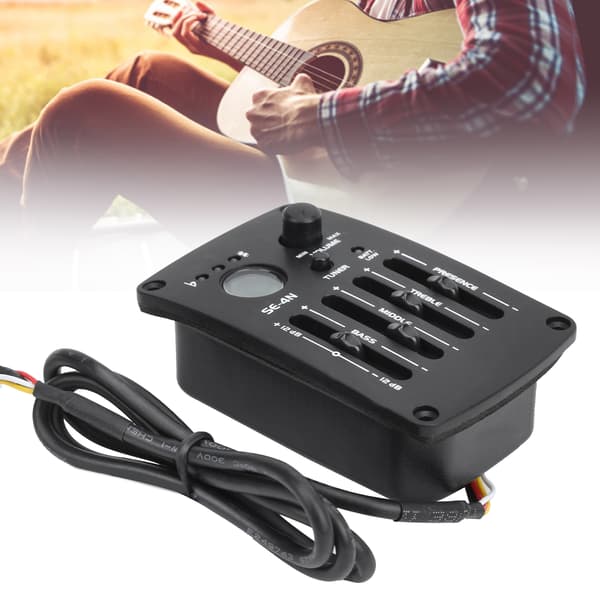 EQ Equalizer Pickup Akustisk Gitarr 4 Band Preamp Musikinstrument Tillbehör SE‑4N