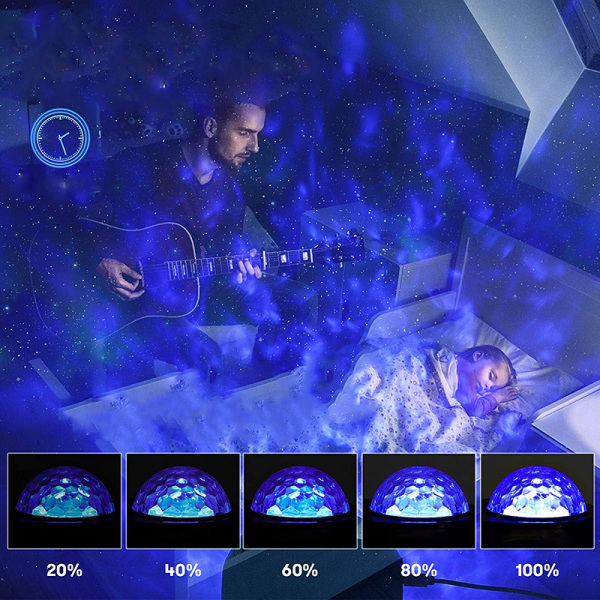 Galaxy Star Projector Light Starlight Sky Night Light Ceiling Projector Light For Bedroom Room Home,colorful Water Pattern Starry Sky Projector