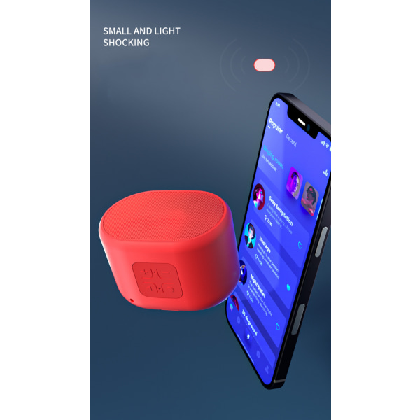 Bluetooth högtalare, bärbar trådlös högtalare, iPhone, Samsung, Android  4-6h speltid, uppgraderad (röd) 45df | Fyndiq