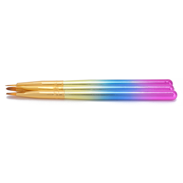 3 stk. neglebørste sæt neglemaling boremaskine tegning nylon neglekunst tips builder børster kit