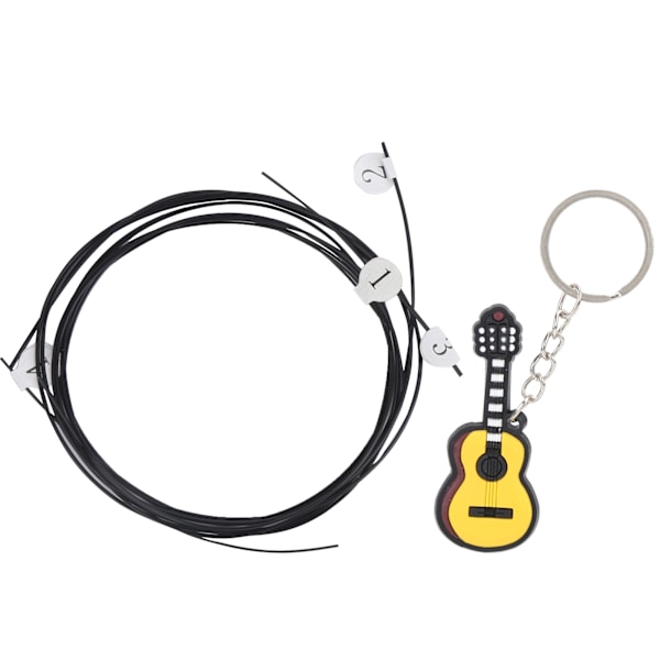 4 kpl kielikokoelma kitara ukulele hiilimateriaali soittimen osat 21/23/26 tuumaa UniversalBlack