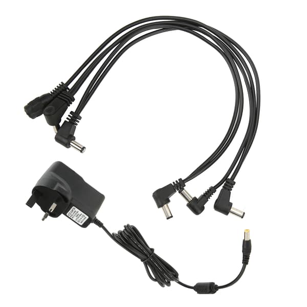 Strømadapter 9V Plast Guitar Multi Effekt 1 til 5 C2T Linje Industrielle Værktøjer 850mA AC100‑240VUK Stik