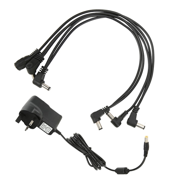 Strömadapter 9V Plastgitarr Multieffekt 1 till 5 C2T Linje Industriella Verktyg 850mA AC100‑240VUK-kontakt