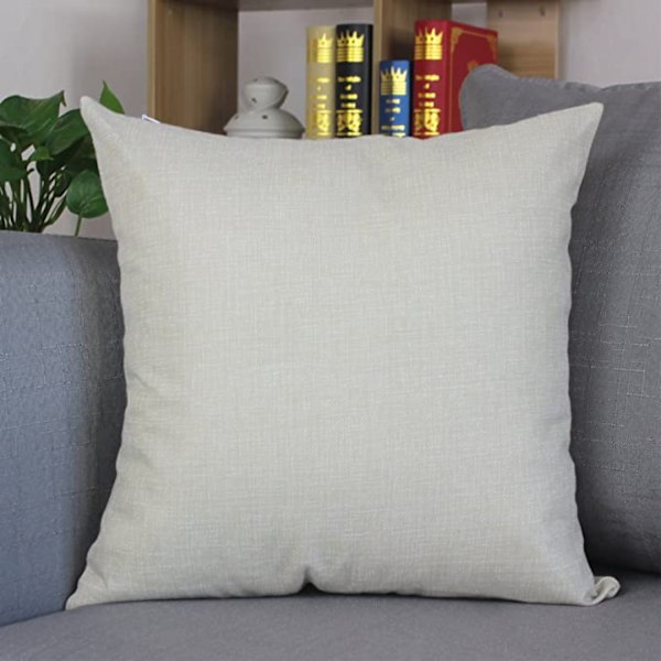Love U dekorative putetrekk i bomullslin, firkantede putetrekk, putevar for sofadekor, 18 x 18 tommer (Love U)