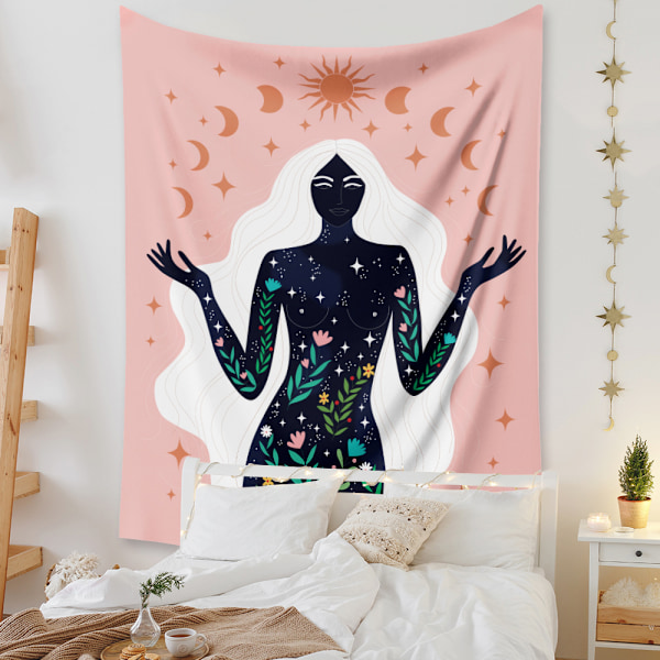 Wekity Boho Gobelin Æstetisk Kunst Hjem Baggrund Stof Dekoration Gave Gobelin Stue Soveværelse Dekoration (520-7, 29 X 38 tommer)