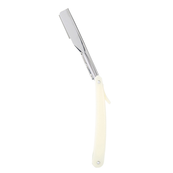 Barber Rakblad Rakblad Hårklippare Salong Fällbar Blad Rakblad med Blad Vit