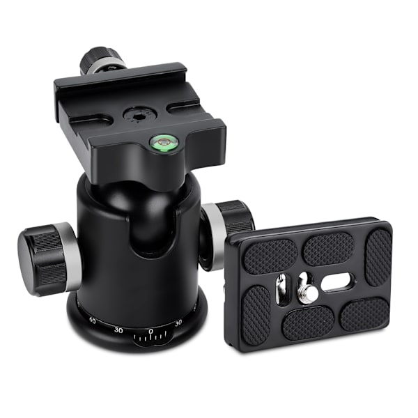 Mefury DSLR-kamerastativ kulled 360 graders roterande för Monopod Slider Silver