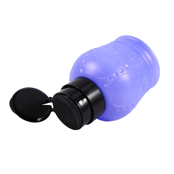 250 ml nagellack vätska tryck tom pump remover dispenser flaska (violett)
