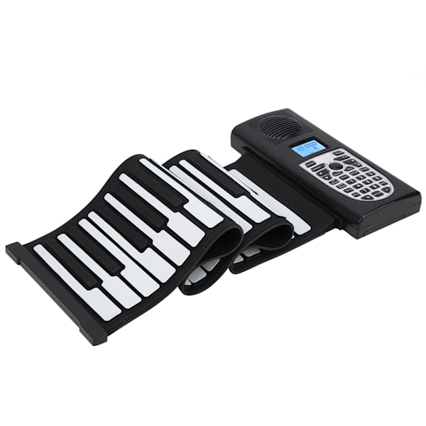 Mjukt tangentbord piano 49-tangenters hoprullbar elektronisk multifunktionell förtjockad polyfon silikon