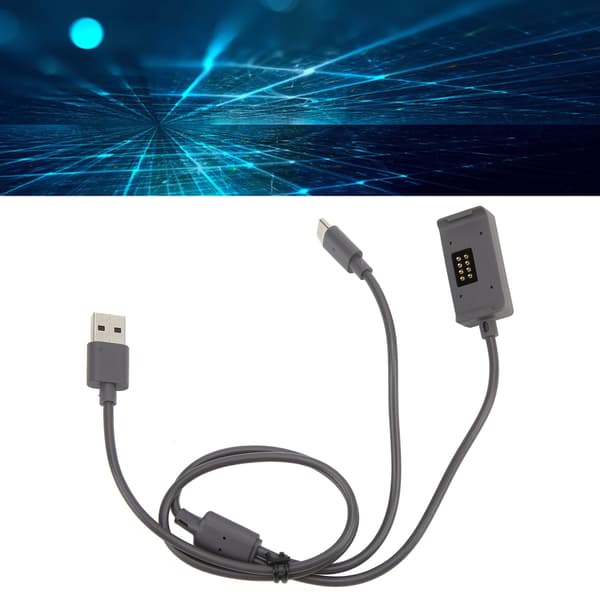 TELESIN 2 i 1 Magnetisk Laddningsbas 65cm med Typ C-kabel USB2.0 Dataöverföring för DJI Action 2