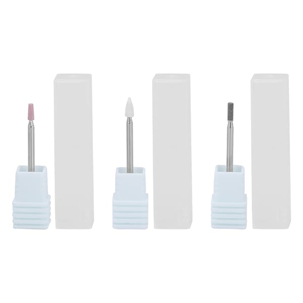 3 st Nagelfräsbits Professionella Nagelfil Cuticle Remover Bits med Förvaringslåda