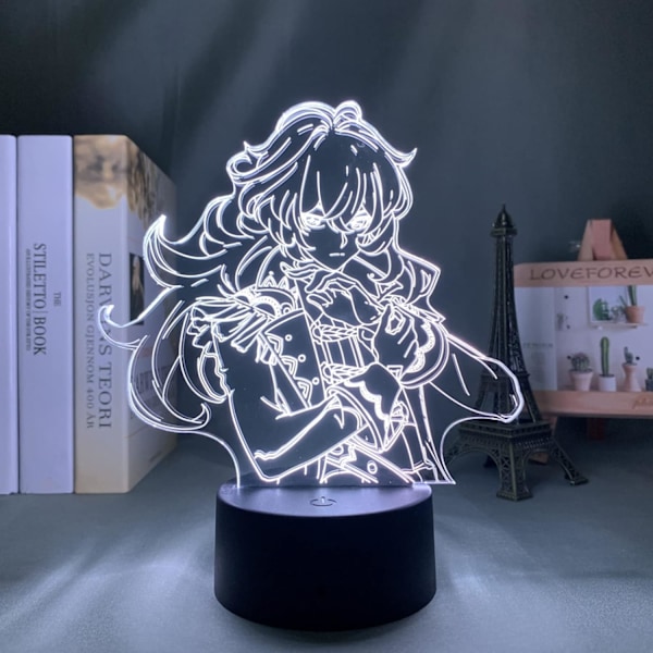 3D LED nattlyslampe Genshin Impact akryl LED-lampe spill