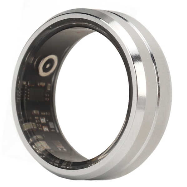 Smart Health Ring Fitness Tracker Bluetooth för sömnövervakning Stegräknare Hälsospårning IP68 Vattentät för Android för IOS Silver Storlek 10