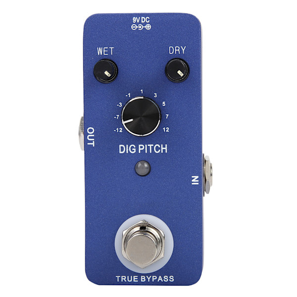 Digital Elektrisk Gitarr Effekt Pedal True Bypass Effektpedaler Enastående Tonhöjdsomfång