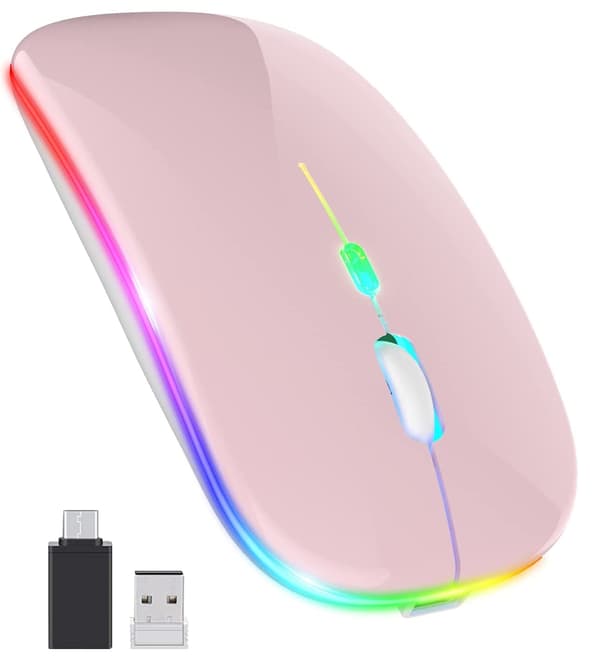 LED Trådlös Mus med USB & Type-C-mottagare