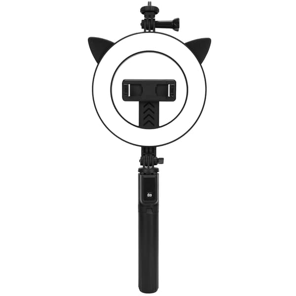 LED-fylllys Bluetooth Live Streaming Selfie Ring Light Bærbar Sminke Dimbar Lys