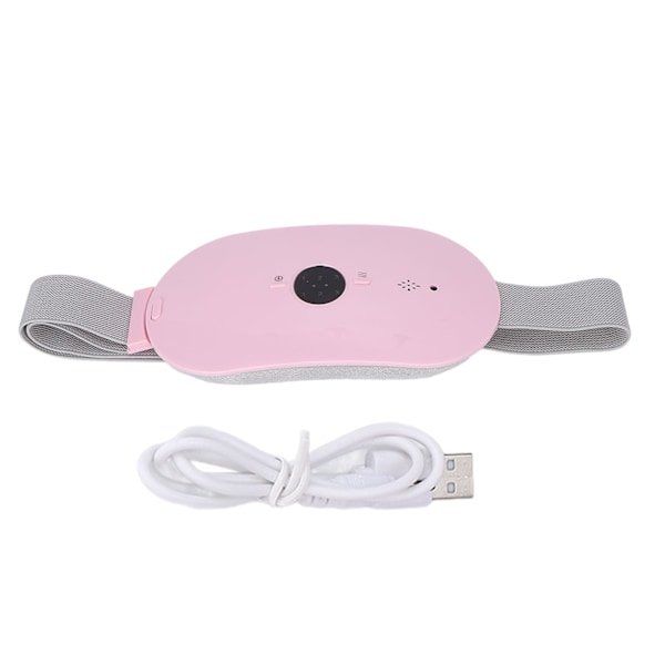 Waist Vibration Massage Belt 4 Temperature Gears Quickly Heating Menstrual Heated Pad Pink