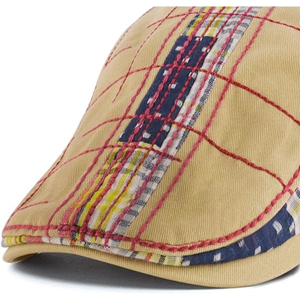 Herrar Beret Hatt Bomulls Spänne Justerbar Newsboy Hatt Cabbie Gatsby Keps