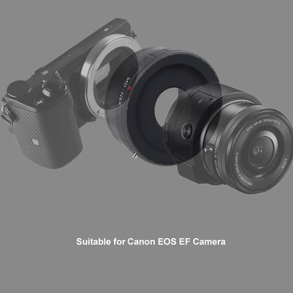 1 stk C Mount skruemonteringslinseadapterring til Canon EOS EF Mount DSLR-kameraer