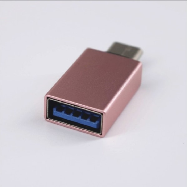 type-c han USB3.0 hun aluminiumlegering adapter mobiltelefon U-disk kortlæser otg opladning, pink