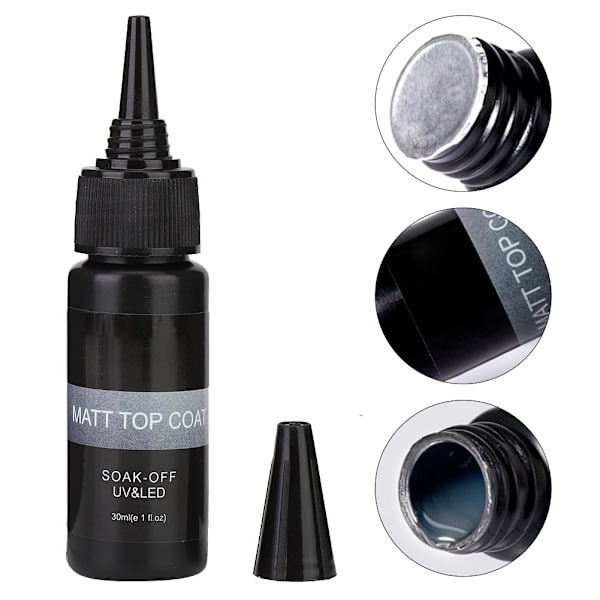 30ml Klar Matt Topplack Gel Långvarig UV Nagelkonstlack Manikyrverktyg