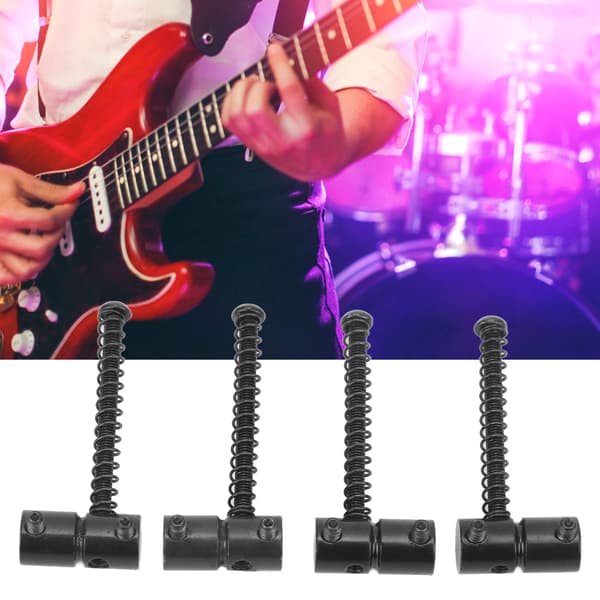 4 st metall elektrisk gitarr stall sadel 4 sträng bas tryck sadel ersättning svart
