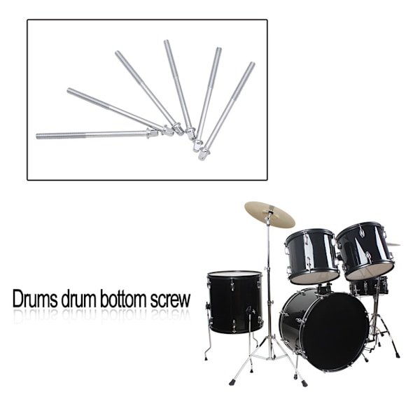 6 st Standard 4,3 tum 110 mm Bastrumma Nyckel Spännstång Set Ersättning Tillbehör