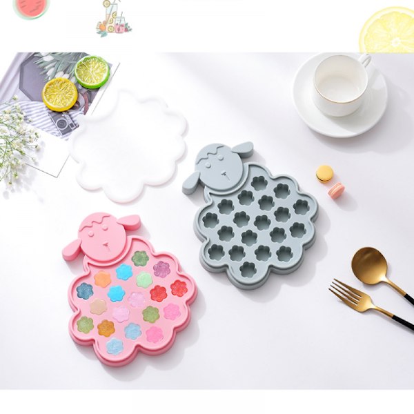 Animal Frozen Ice Block Silicone Ice Grid with Cover Ice Box Mold Small Ice Block Box Ice Bag
