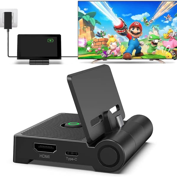 Forbedret version tv dockingstation til Nintendo Switch, bærbar tv dockingstation til Nintendo Switch (switch dock)