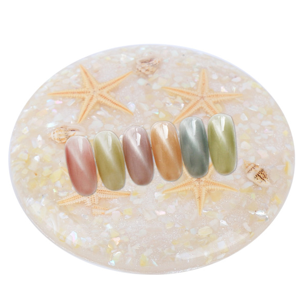 Falska nagelspetsar displayplatta Ocean Starfish Shell Nail Art Display Shooting Tool Beige