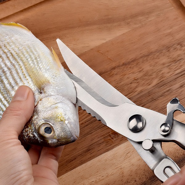 Paranneltu Raskaankaluston Ruostumattomasta Teräksestä Valmistetut Keittiösakset, Monikäyttöiset Erittäin Terävät Käyttösakset, Ammattimaiset Siipikarjan Sakset