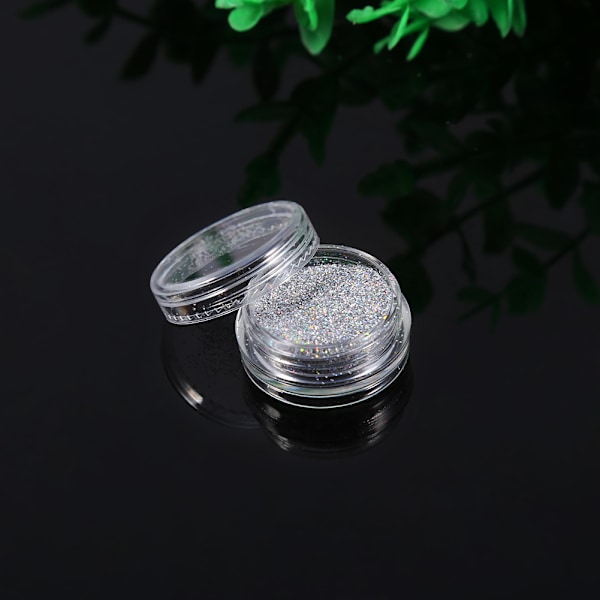 12 lådor professionellt nagelkonst glitterpulver damm manikyr dekorationer guld & silver