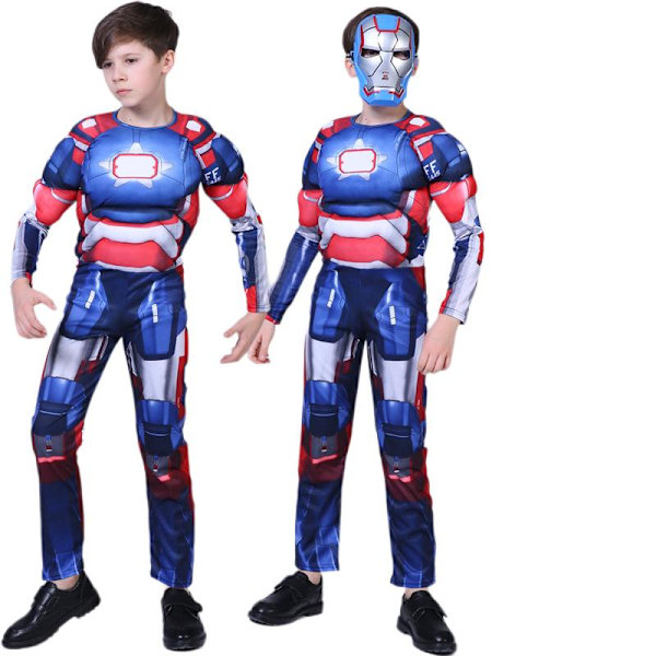 Lihasasu-asu Cosplay Lapsille Hulk-asu Avengers Anime-asu (Lihas Sininen Teräs + Maski) S