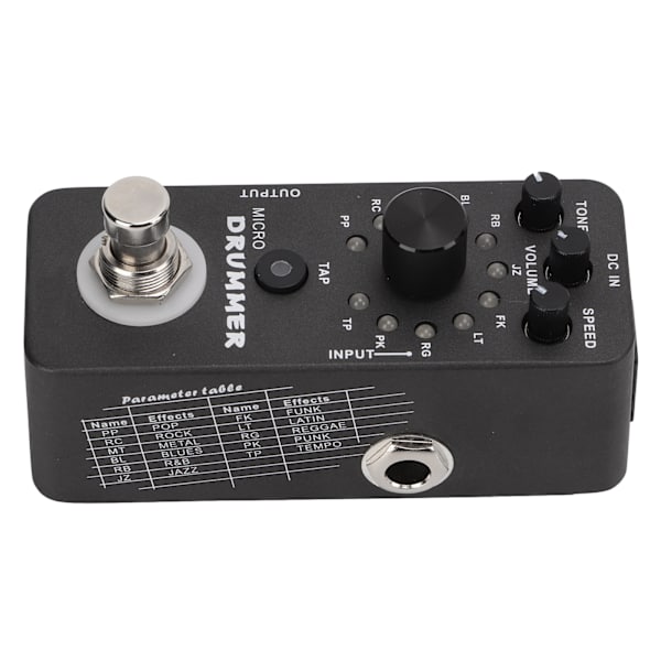 Trummaskin Pedal 121 Trumloopar Elektrisk Gitarr Monoblock Effekt med True Bypass 95mA