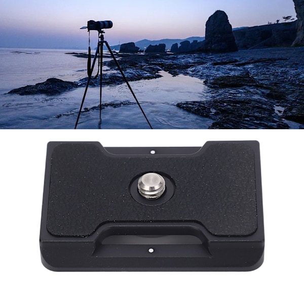 Snabbkopplingsplatta i aluminiumlegering, anodiserad, 1/4 tum skruv, CNC-tillverkad stativadapter, monteringsplatta för Arca-port, universell för DSLR-kamera