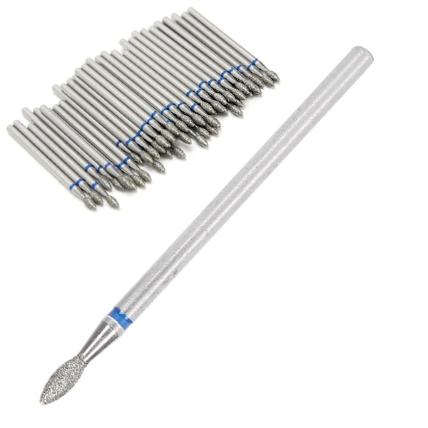 50 stk negleboremaskin bits neglepolering slipehodead erstatningstilbehør manikyrverktøy M‑2,3 mm / 0,09 tommer