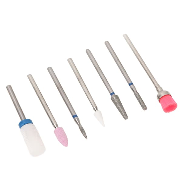 Negleslibningshovedboks 7 huller Boring Manicure Negleslibning Bits Displayholder til skønhedssalon