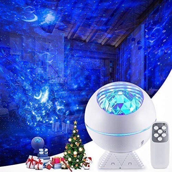 Galakseprojektor, Bluetooth Musik Led Galakse Lyset Projektor til Soveværelse, Sky Stjerne Galakse Lampe, Stemmestyring Børn Nattlys Projektor, Timer