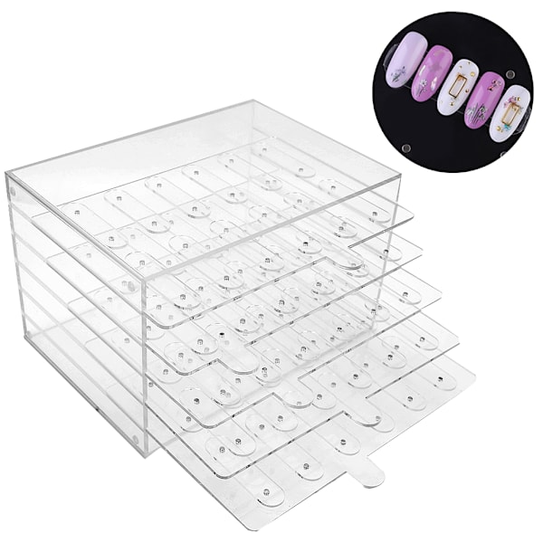 Akryl nagelkonst displayställ magnetisk adsorption nagelspets gelpolering displaybräda hållare