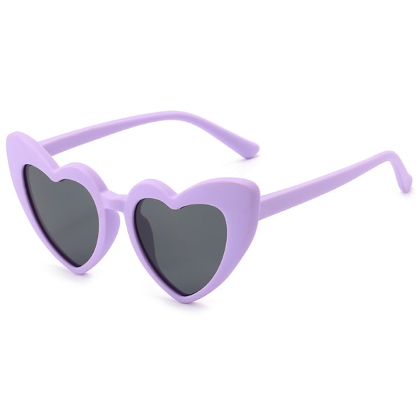 Kids Sunglasses Silicone Polarized Glasses Kids Sunglasses Heart Sunglasses----Purple