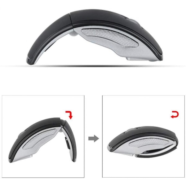 SHUJIK Kablosuz PC-pris, 1600 dpi Katlanabilir-pris, 1600 DPI USB Alıcılı Arc Mouse için USB Alıcılı Mor