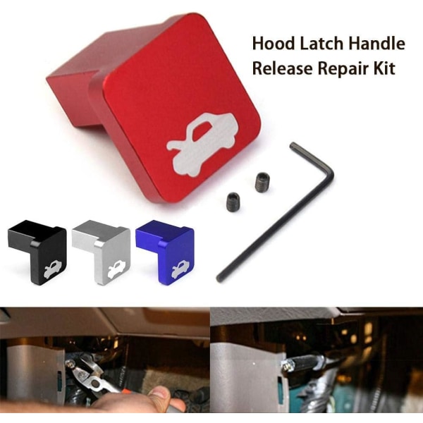 Fastener og Clip Auto Hood Latch Håndtag Udløsning Reparationssæt til Honda Civic 96-11 - Rød (To Pak)