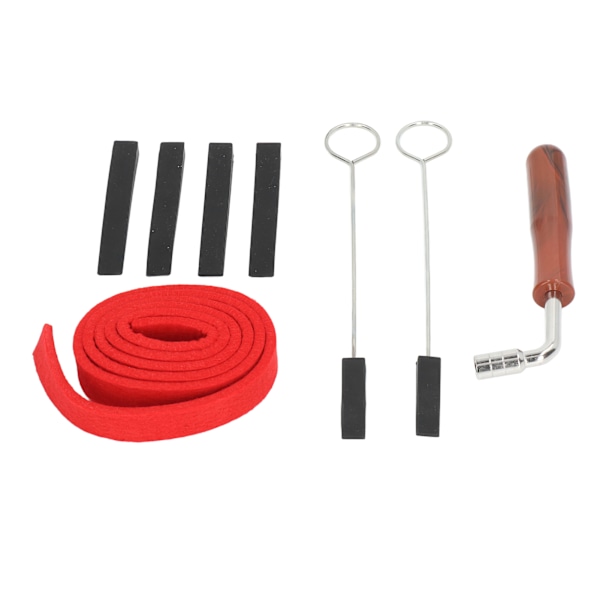 Piano Tuning Tool Temperament Strip Tuner Spanner Silicone Forks Mute Blocks Repairing Set