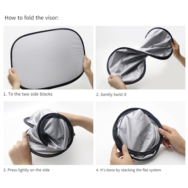 Bilsolskydd för vindruta, solskydd för bakruta, solskydd för sidoruta (R-4032 sidskydd (51x36cm) tvåpack)