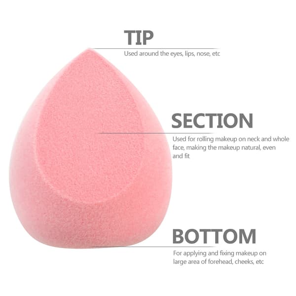 Våt & torr dubbelanvändning Vattendroppeformad Professionell Makeup Skönhetssvamp Puderpuff (Röd)