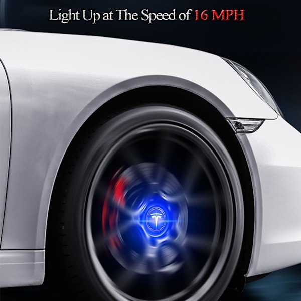 Lysende magnetisk levitation belyst lysende oplyst hjulnavkapsel navkapsler centerkapsler til Tesla Model 3 Y S X
