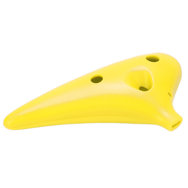 Ocarina ABS C-stämning 12-håls Musikinstrument för Vuxna Barn Professionella Lär Yellow