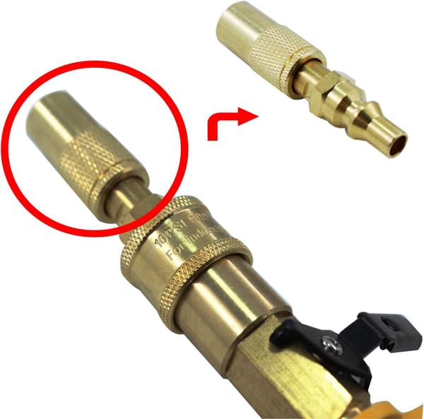 1/4\" Quick Disconnect Propanadapter til Campingovne & Bærbare Grills - Universal Gasfitting med Quick Connect Ventil, Sort