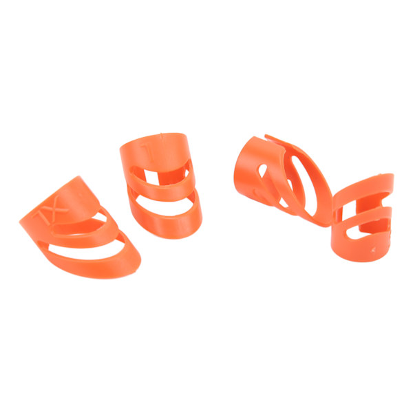 4 st gitarrfingerplock fingertoppsskydd instrumenttillbehör set kit för bas banjo röd